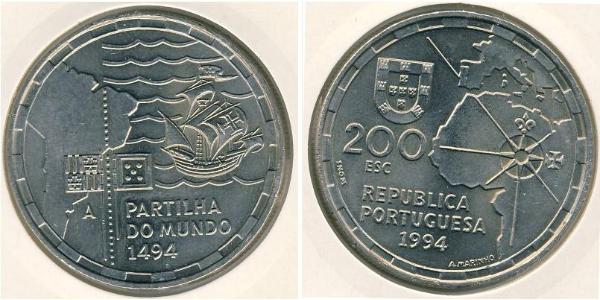 200 Escudo Portuguese Republic (1975 - ) Silver 