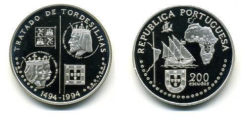 200 Escudo 葡萄牙 銀 