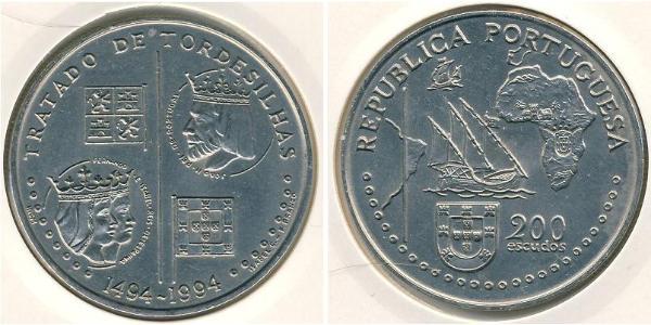 200 Escudo 葡萄牙 銀 