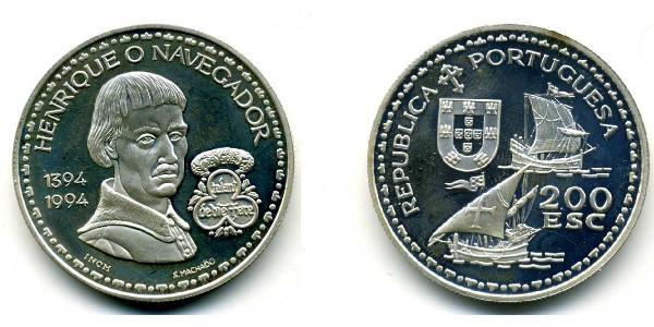 200 Escudo 葡萄牙 銀 