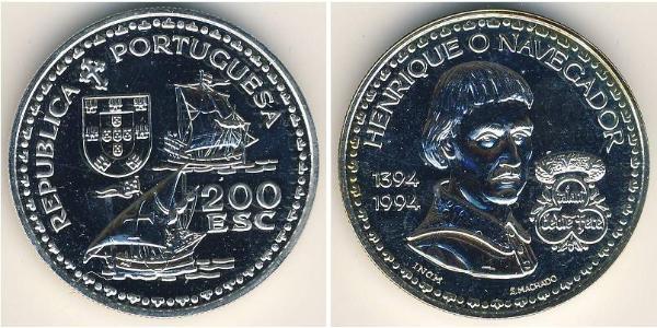 200 Escudo 葡萄牙 銀 