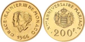 200 Franc Principato di Monaco Oro 