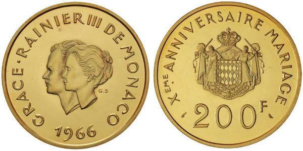 200 Franc Principato di Monaco Oro 
