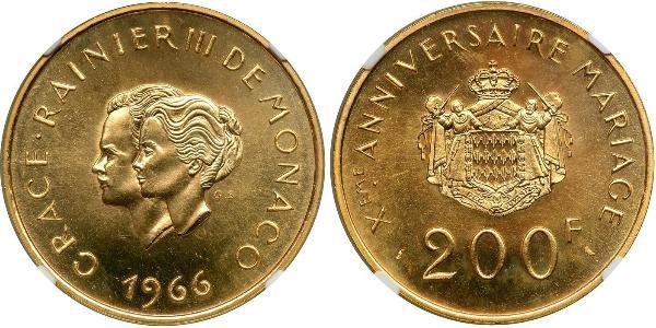 200 Franc Principato di Monaco Oro 