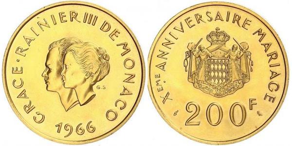 200 Franc Monaco 金 