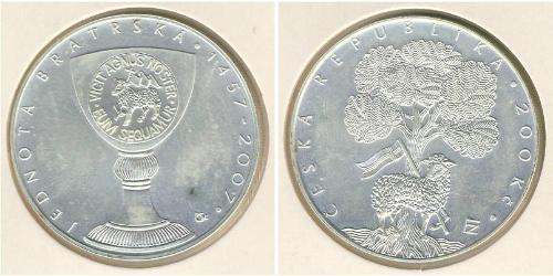 200 Krone Repubblica Ceca Argento 