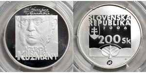 200 Krone Slovacchia Rame/Argento 