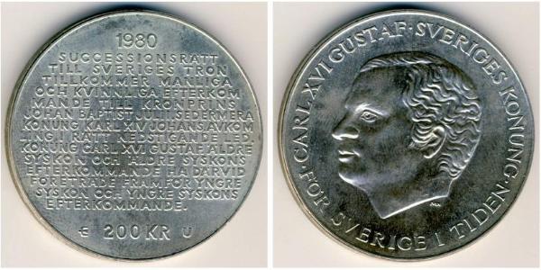 200 Krone Schweden Silber 