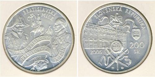 200 Krone Slovakia Silver 