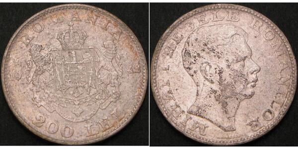 200 Lev Regno di Romania (1881-1947) Argento Michele I di Romania (1927-)