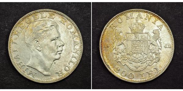 200 Lev Königreich Rumänien (1881-1947) Silber Michael I. (Rumänien) (1927-)
