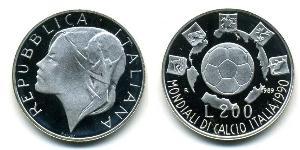 200 Lira Italia Argento 