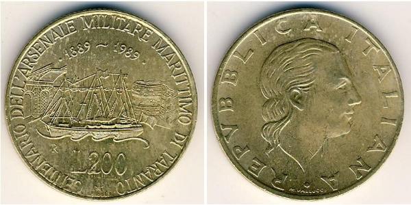 200 Lira Italie Bronze/Aluminium 