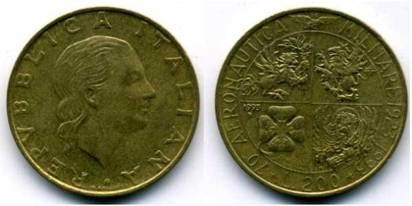 200 Lira Italie Bronze/Aluminium 