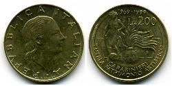 200 Lira Italien Bronze/Aluminium 