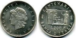 200 Lira Italy Silver 