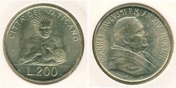 200 Lira Vatican (1926-)  John Paul II (1920 - 2005)