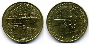 200 Lira 意大利 黃銅 