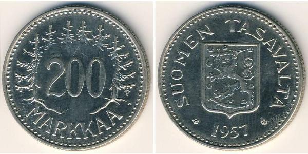 200 Mark Finlande (1917 - ) Argent 