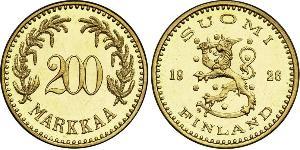 200 Mark Finland (1917 - ) Gold 