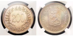 200 Mark Finland (1917 - ) Silver 