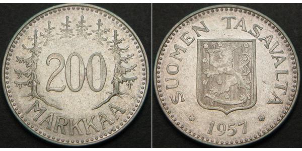 200 Mark Finland (1917 - ) Silver 