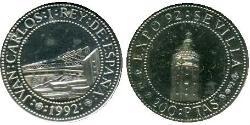 200 Peseta Regno di Spagna (1976 - ) Argento 