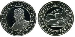 200 Peseta Regno di Spagna (1976 - ) Argento 