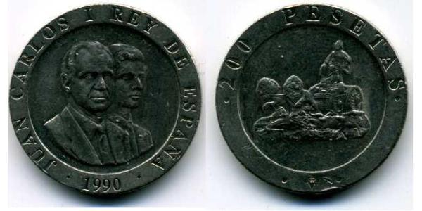 200 Peseta Kingdom of Spain (1976 - ) Copper/Nickel 