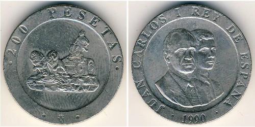 200 Peseta Royaume d’Espagne (1976 - ) Cuivre/Nickel 