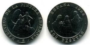 200 Peseta Regno di Spagna (1976 - ) Rame/Nichel 