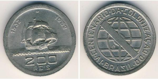 200 Reis Brésil Argent 