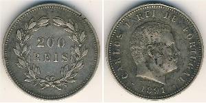 200 Reis Royaume de Portugal (1139-1910) Argent 