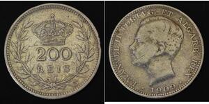 200 Reis Royaume de Portugal (1139-1910) Argent Manuel II de Portugal (1889-1932)