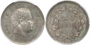 200 Reis Royaume de Portugal (1139-1910) Argent 