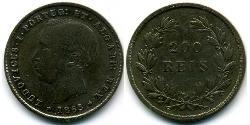 200 Reis Regno del Portogallo (1139-1910) Argento 