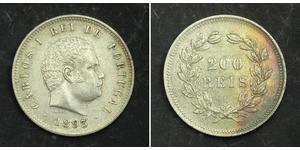 200 Reis Regno del Portogallo (1139-1910) Argento 