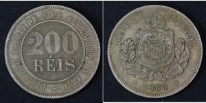 200 Reis Empire of Brazil (1822-1889) Copper/Nickel 