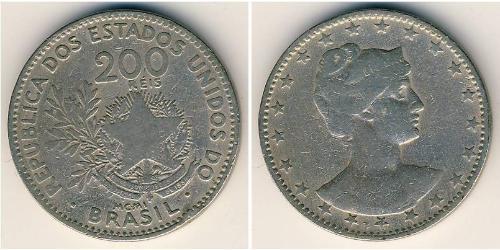 200 Reis Brésil Cuivre/Nickel 