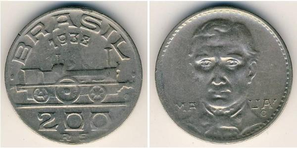 200 Reis Brésil Cuivre/Nickel 