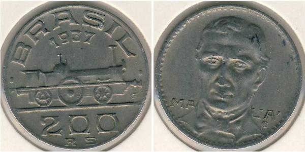 200 Reis Brésil Cuivre/Nickel 