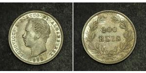 200 Reis Reino de Portugal (1139-1910) Plata 