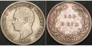 200 Reis Reino de Portugal (1139-1910) Plata 