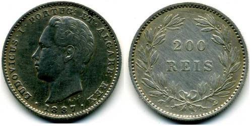200 Reis Reino de Portugal (1139-1910) Plata 