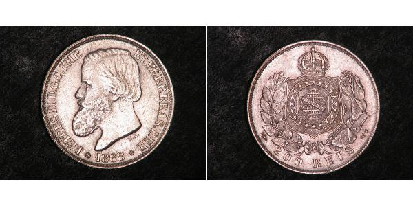 200 Reis Brazil Silver 