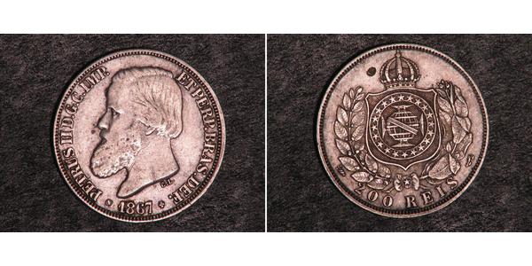 200 Reis Brazil Silver 