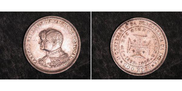 200 Reis Kingdom of Portugal (1139-1910) Silver Carlos I of Portugal (1863-1908)