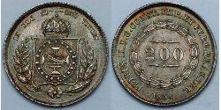 200 Reis 巴西帝國 (1822 - 1889) 銀 