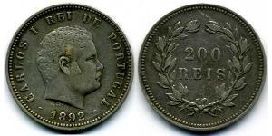 200 Reis 葡萄牙王國 (1139 - 1910) 銀 