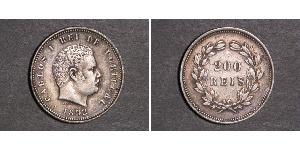 200 Reis 葡萄牙王國 (1139 - 1910) 銀 